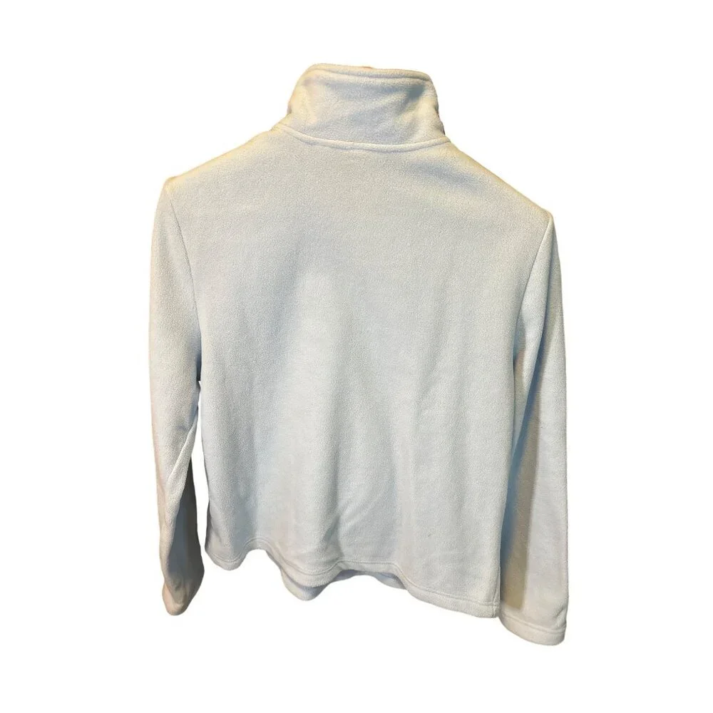 Athletech Light Blue Fleece Pullover Half Zip 100% Polyester Sweater Size L - Picture 2 of 6